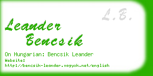 leander bencsik business card